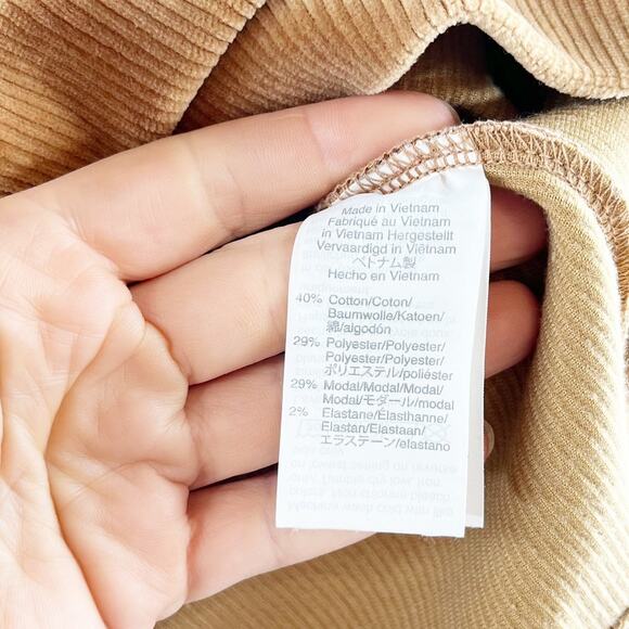 Texture & Thread Madewell Corduroy Bell Sleeve Swing Top Warm Hickory Small - Picture 6 of 6